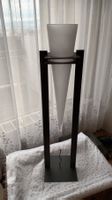 Bodenvase Glas in Metall-Gestell, neu, H 69 cm, B 16,5 cm