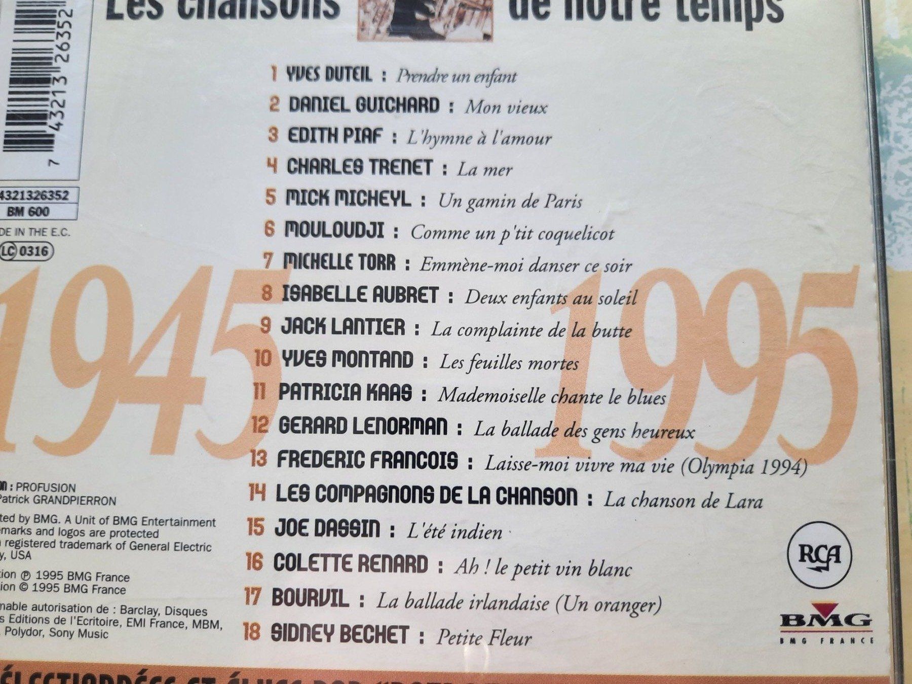 CDs: CD Les chansons de notre temps 1945 - 1995 – Gebraucht aus Pully von bro_n52j 2