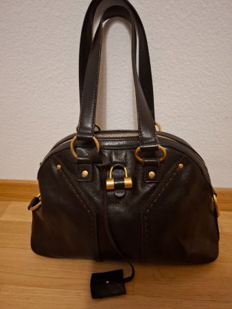 Yves Saint Laurent Muse Handtasche in braun, Leder!
