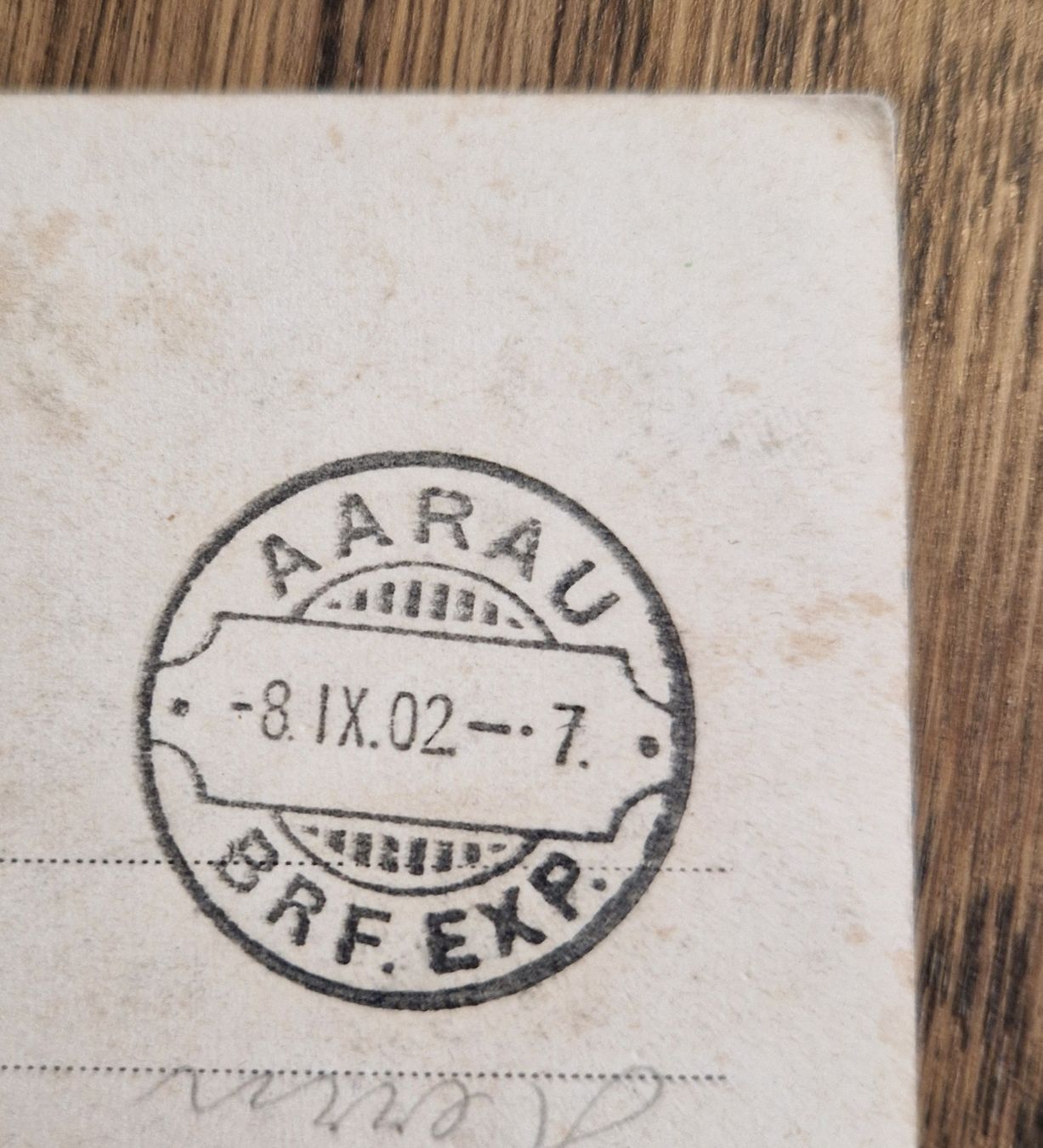 Ansichtskarten: Rasierklingenstempel Aarau 1902 – Gebraucht aus Ebikon von Donar50