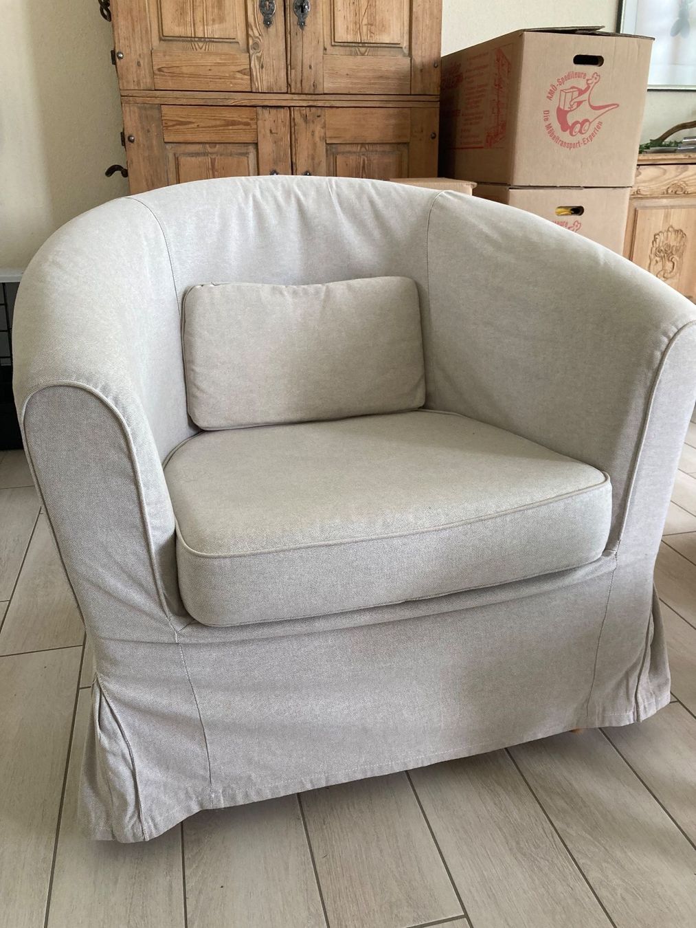 Ikea Fauteuils: IKEA TULLSTA Sessel beige (Abholung nur bis zum 18. Juni) – D'occasion à Schaffhausen par kha_wh59
