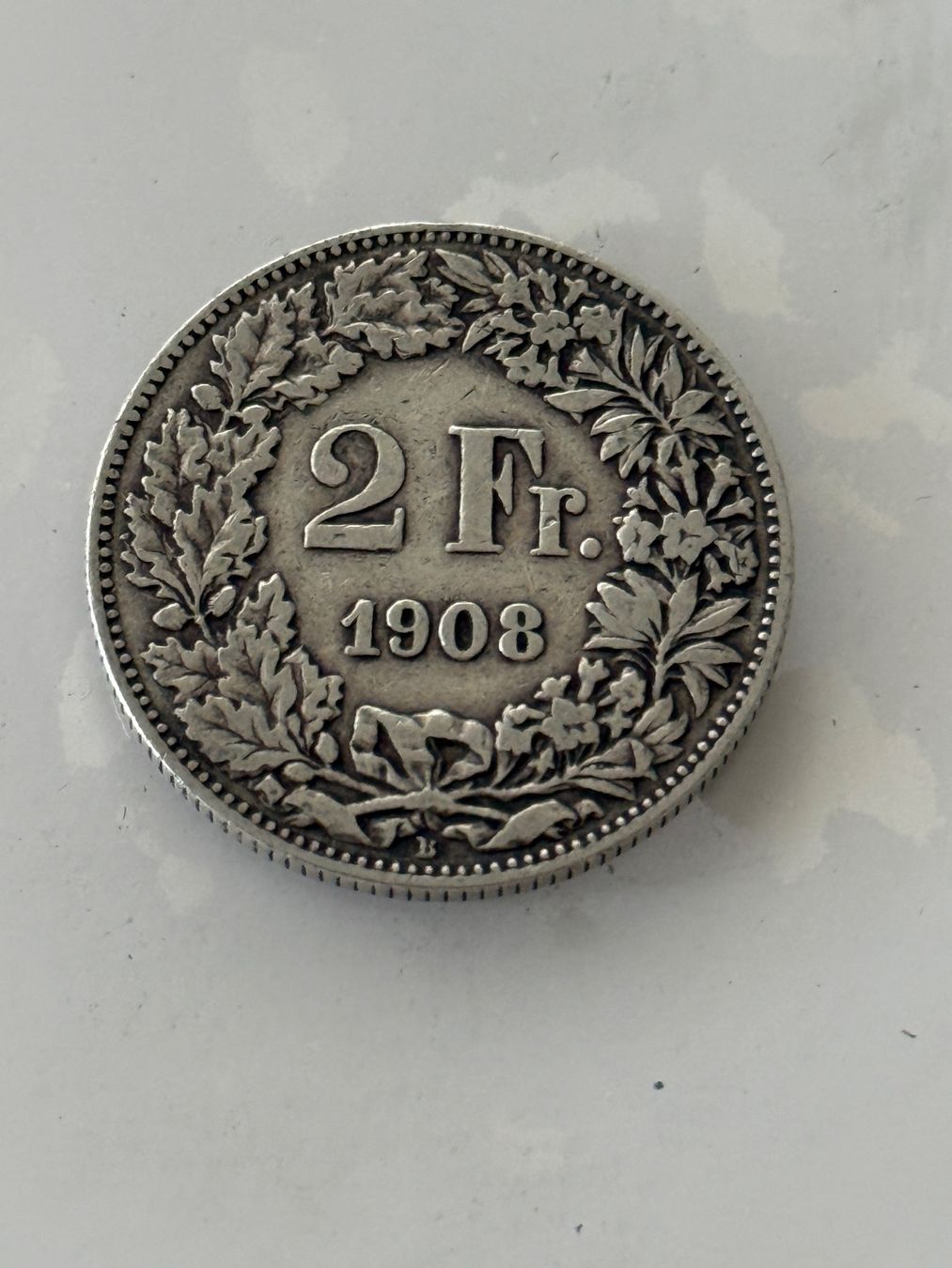 Alle Münzen: 2 Franken 1908  sehr Rar – Gebraucht aus Wallisellen von SWISS_SILVER1 1