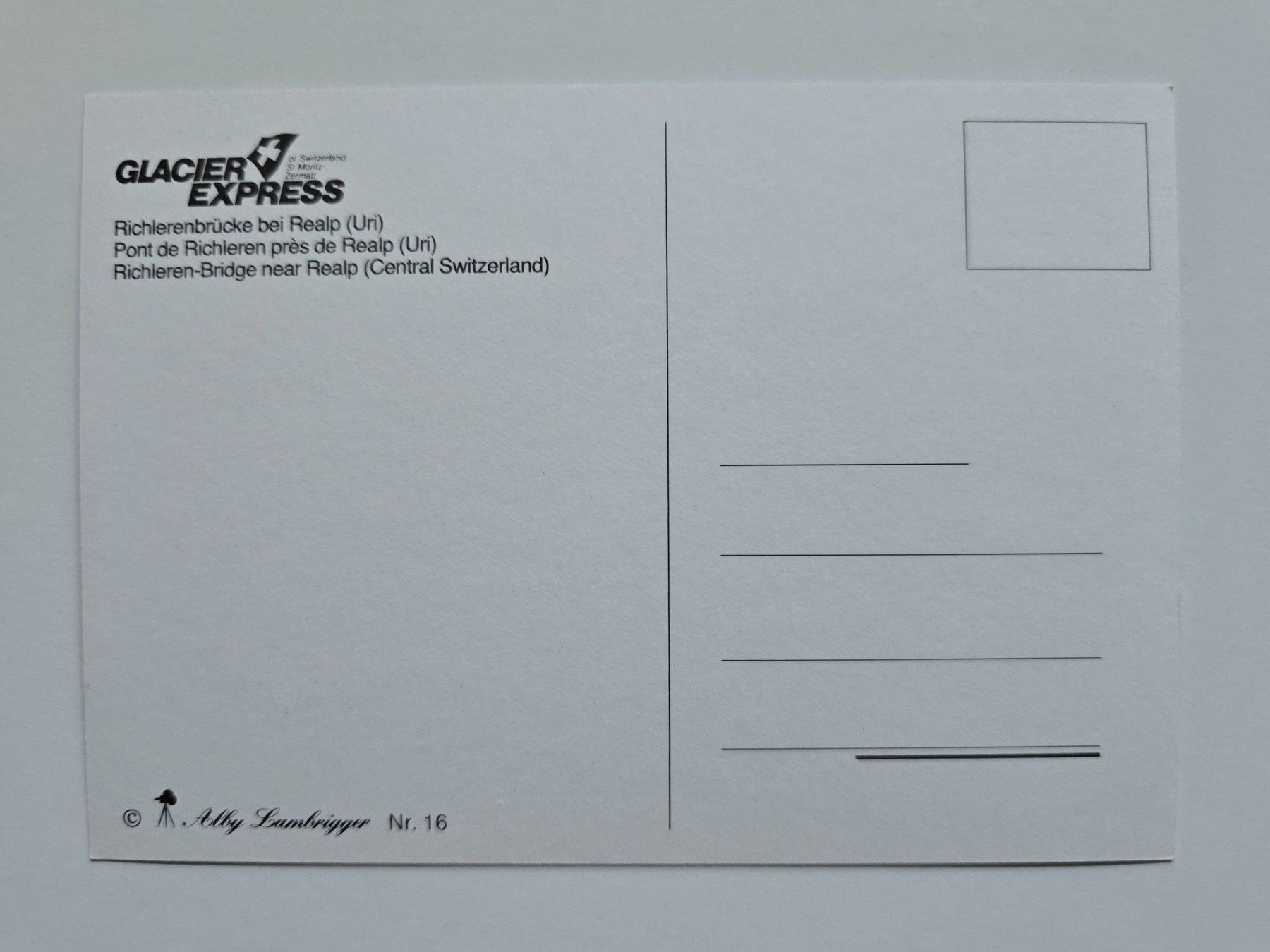 Cartoline postali: AK Bahnen Glacier Express mit Richlerenbrücke – Usato da Dättlikon venduto da Wundertuete_ 1