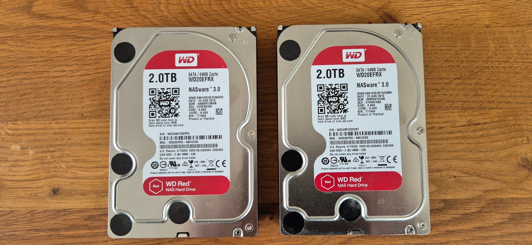 Dischi rigidi: 2 x WD Red NASware 3.0 2tb – Usato da Dietikon venduto da Luci59