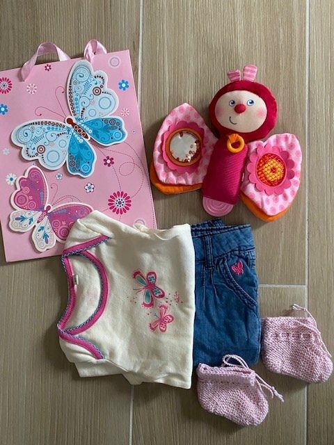 Lotti & Set di vestiti: neues Baby Set Gr. 62 "Schmetterling" – Nuovo (secondo la descrizione) da Staufen venduto da Nasli 1