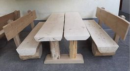 Gartentisch, Massiver Tannen Tisch unbehandelt