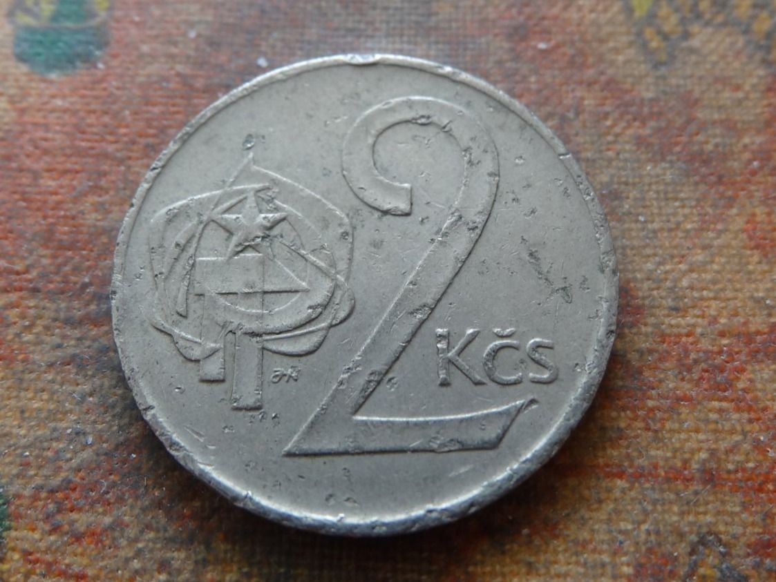 Alle Münzen: TCHECOSLOVAQUIE  2  Korun   1974 – Gebraucht aus Romanel-sur-Lausanne von Swift13 1