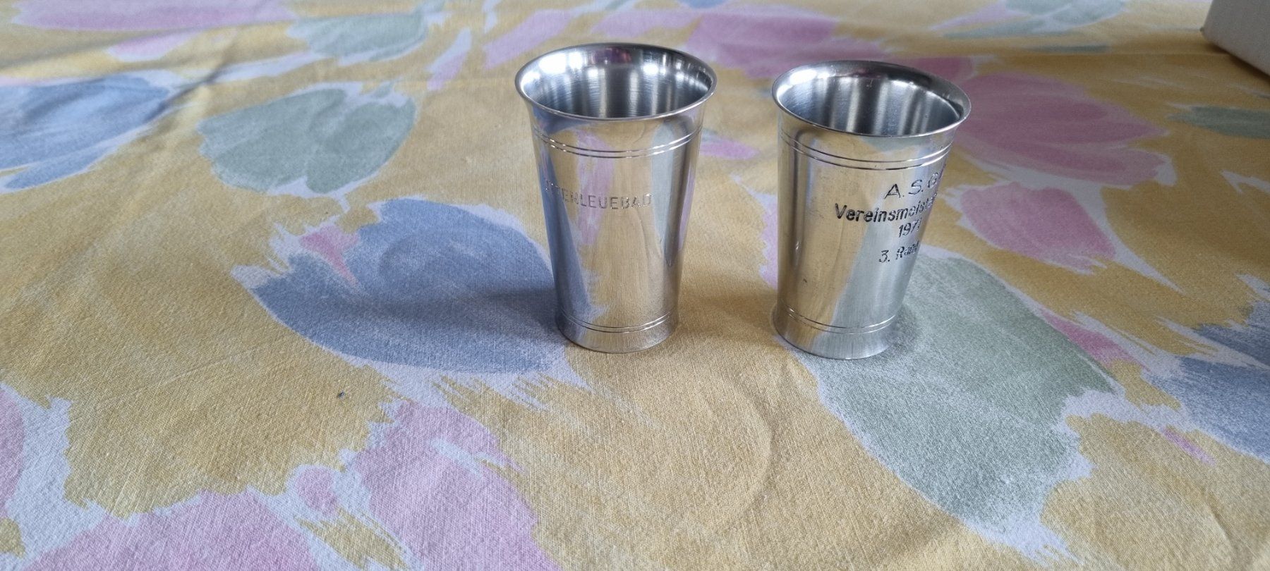 Gläser: Vier elegante Metall-Becher/Kelche – Gebraucht aus Derendingen von Rider3 2