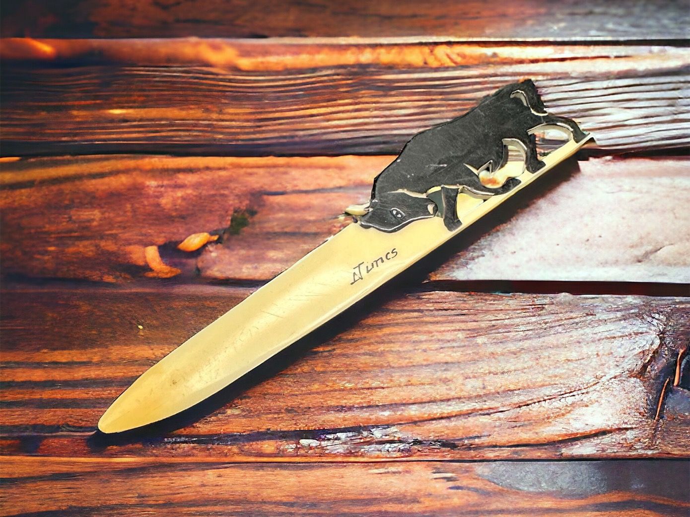 Altro materiale per ufficio: Geschenkidee! Vintage Papierschneider mit Stier – Usato da Lamone venduto da LaCantinaMagica