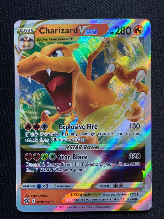 Pokemon Glurak VSTAR Alternative Art – Deutsch, Near Mint, Seltene Promokarte SWSH262