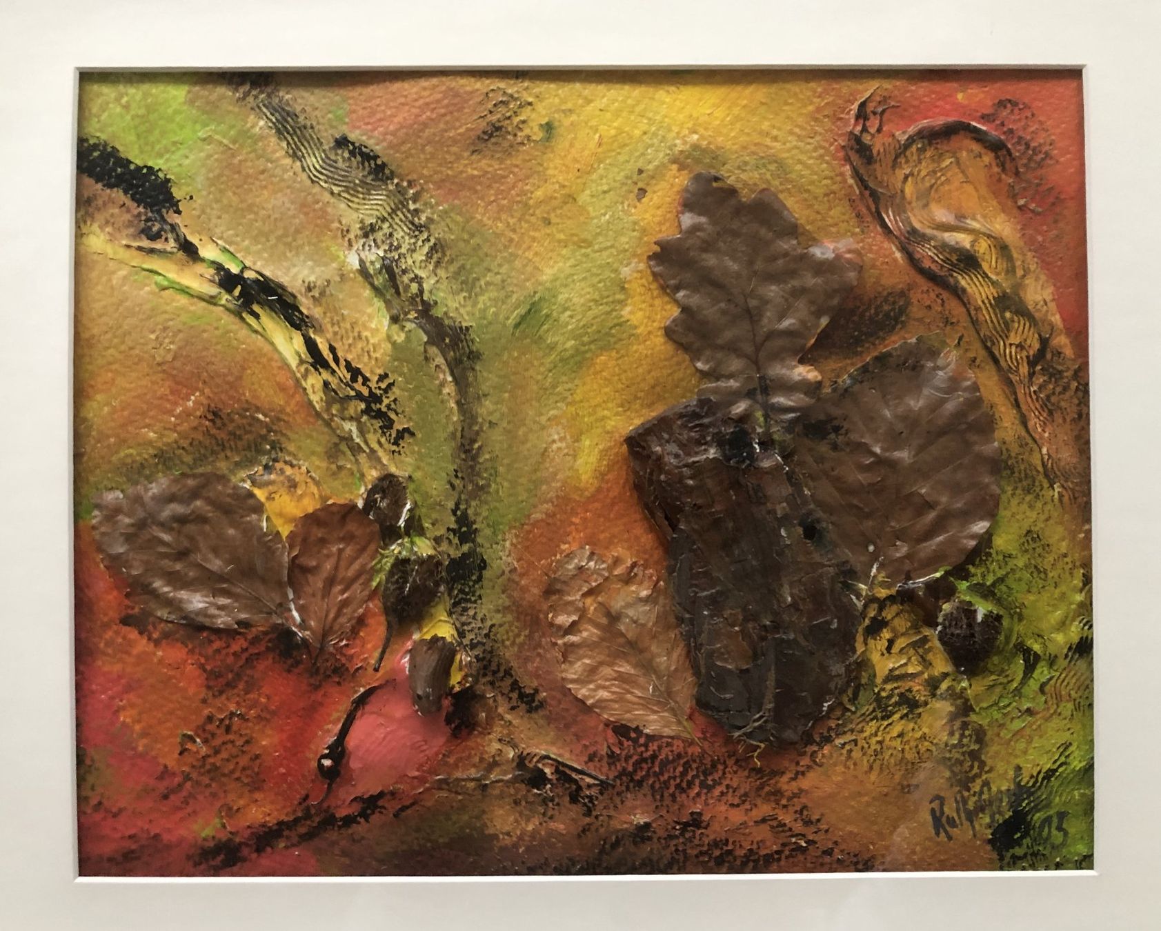 Dipinti: Collage auf Papier - "Spätherbst" - signiert und datiert – Usato da Schaffhausen venduto da durruti 1