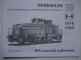 Märklin Betriebsanleitung 3078