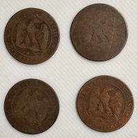 4x Napoleon III. - 10 Centimes - Frankreich - ab 1853