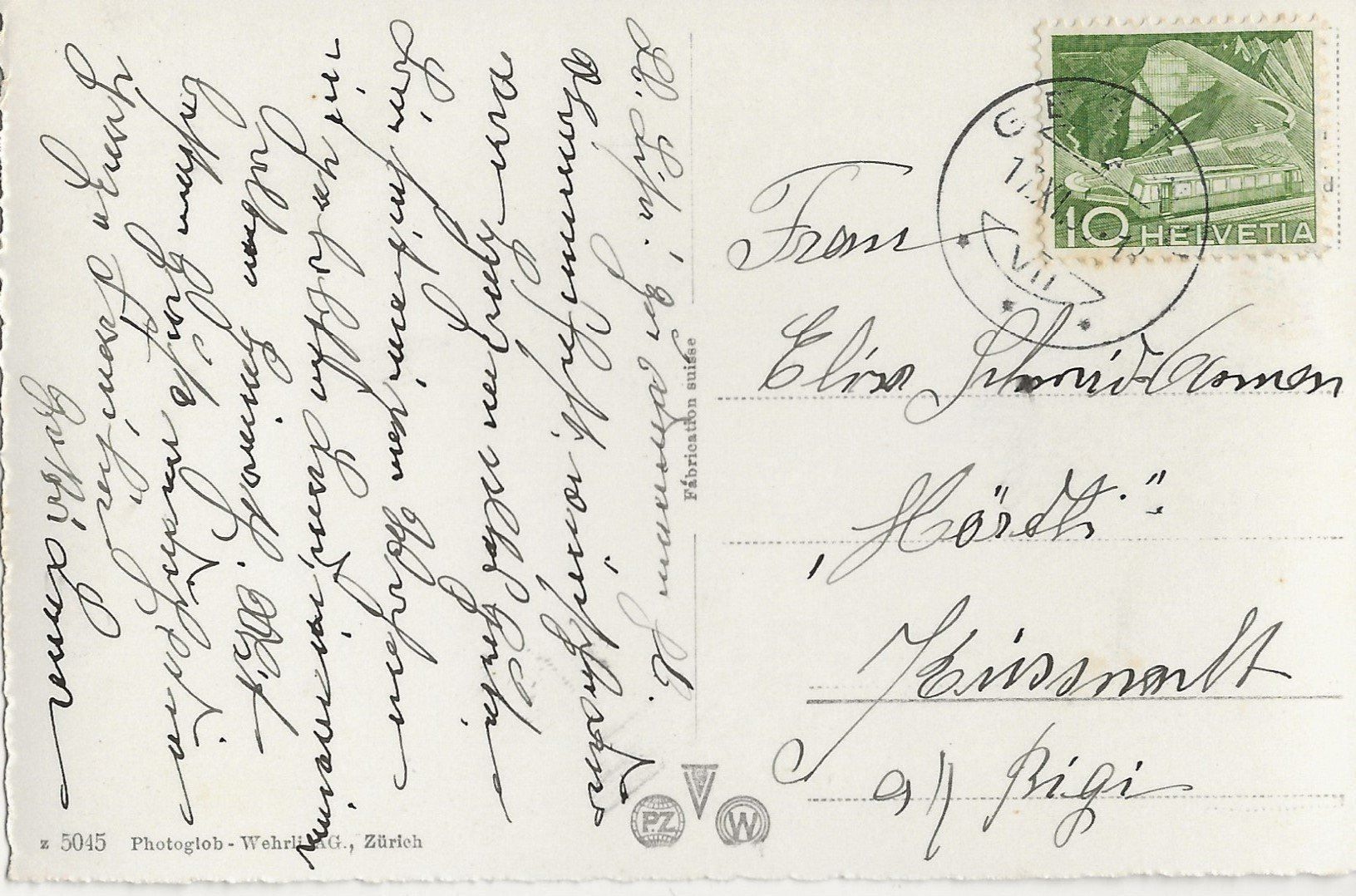 Cartoline postali: Gersau, Erholungsheim Hof, 1956 – Usato da Frauenfeld venduto da Merk52 1