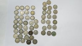 5 Rappen 55 Stück 1880-1898  / 1907-1962