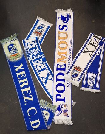 Xerez C.D. Fussball vintage Schals, Fanschal Sammlung ⚽️
