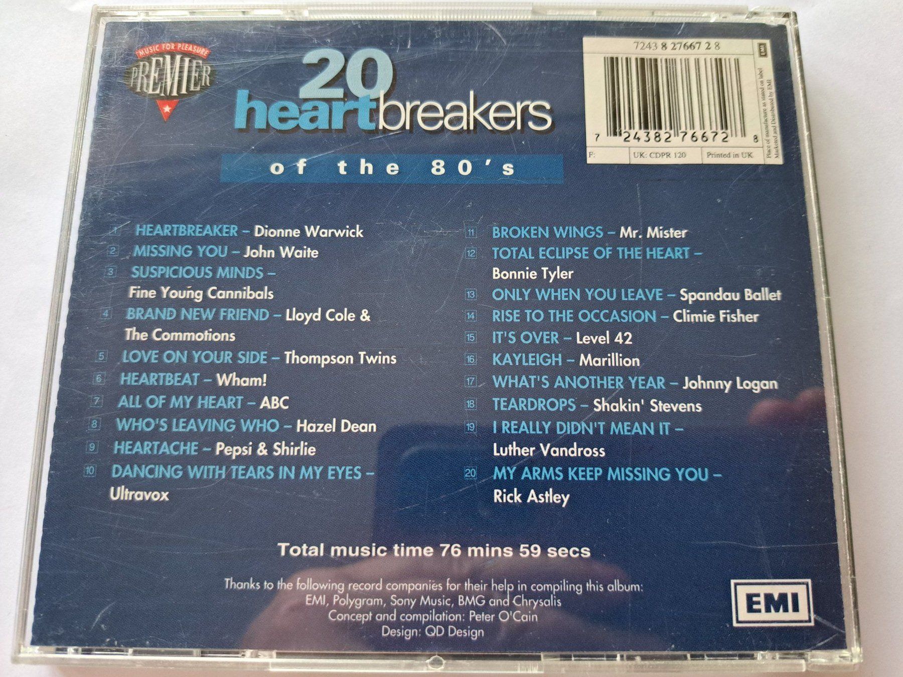 CD: Cd 20 Heartbreakers of the 80's – Usato da Pully venduto da bro_n52j 1