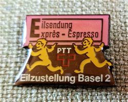 L202 - Pin PTT Eilzustellung Basel 2 Express Exprès Espresso