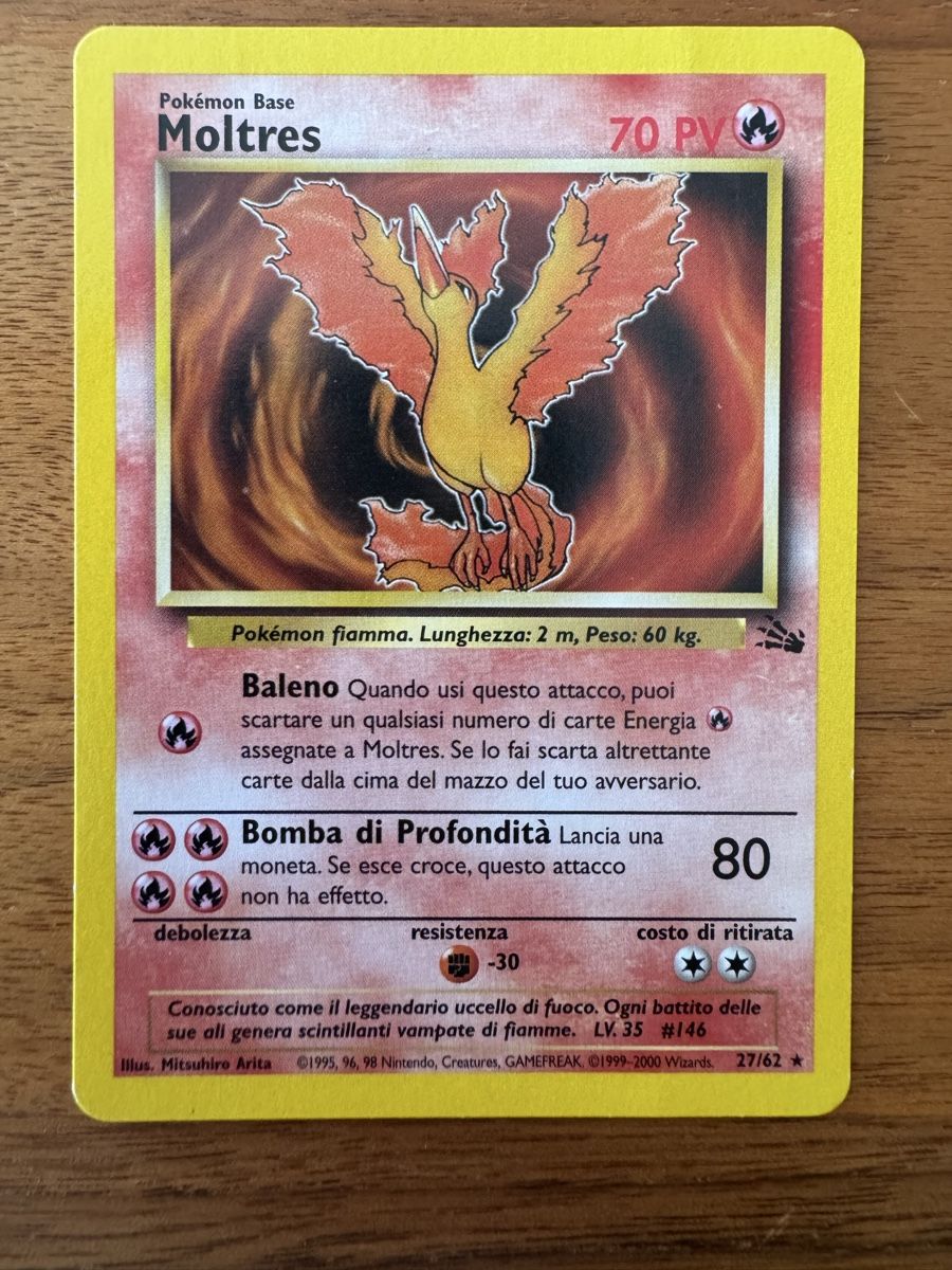 Pokémon Carte collezionabili: Moltres - Fossil 27/62 - 1995 – Nuovo (secondo la descrizione) da Breganzona venduto da CaiLol