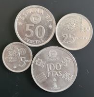 Peseten Münzensammlung Spanien 1980 Fussball WM 1982 Coins