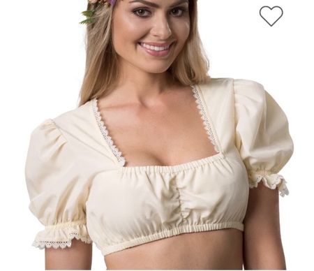 Damen Trachtenbluse in Creme, Grösse S, Top Zustand!