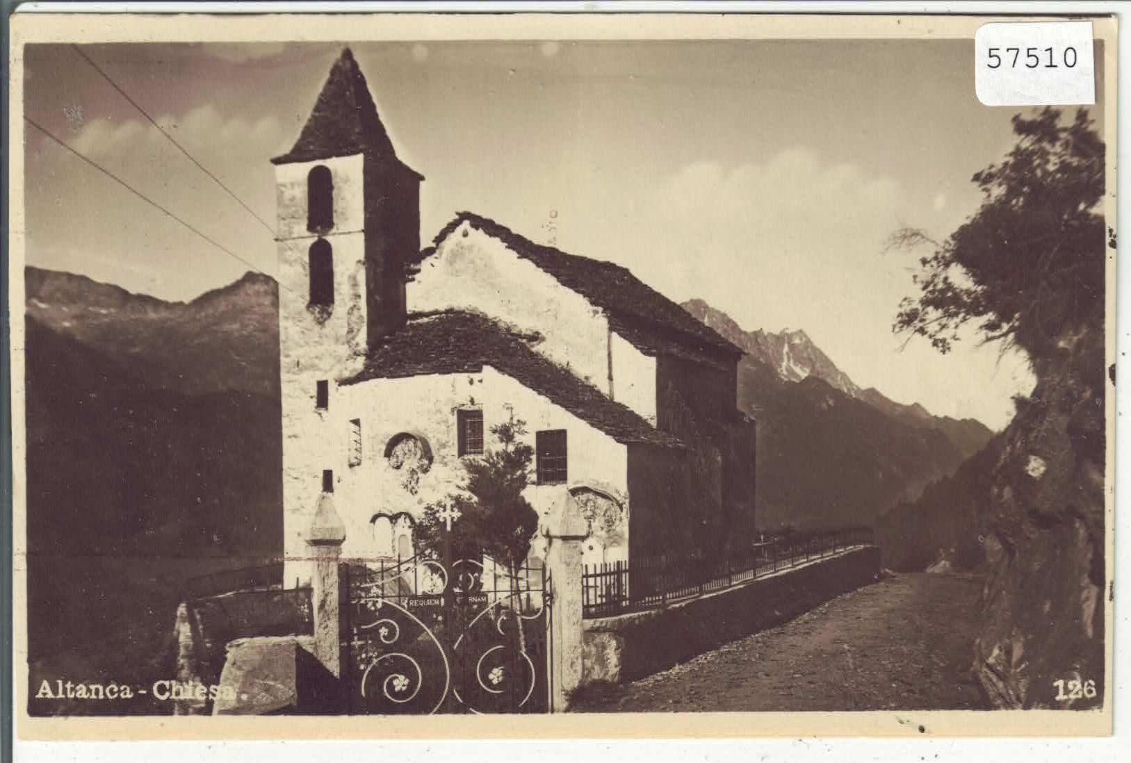 Cartoline postali: Altanca - Chiesa – Usato da Ettingen venduto da Kartenplanet