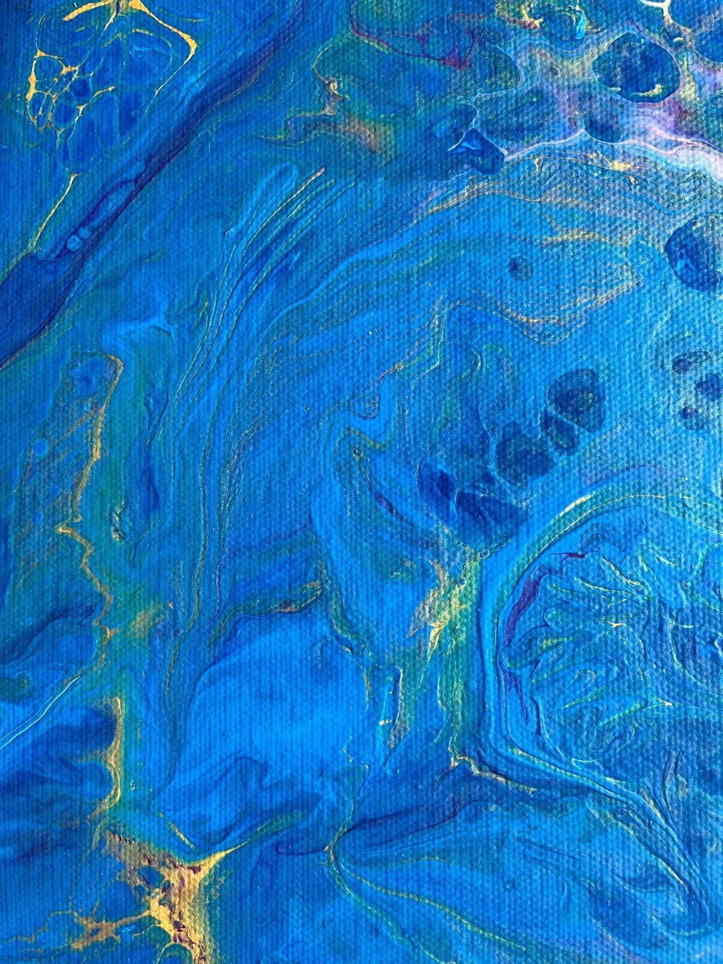 Gemälde: Blaues Acrylgemälde 25x25 Einzelstück – Neu (gemäss Beschreibung) aus Hochdorf von Jasminurschel 2
