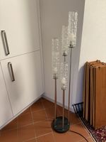 Stehleuchte 5-flammig Eisglas Metallfuss guter Zustand