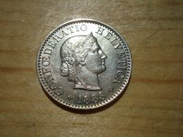 (H3) 5 Rappen 1888 UNZ-STGL