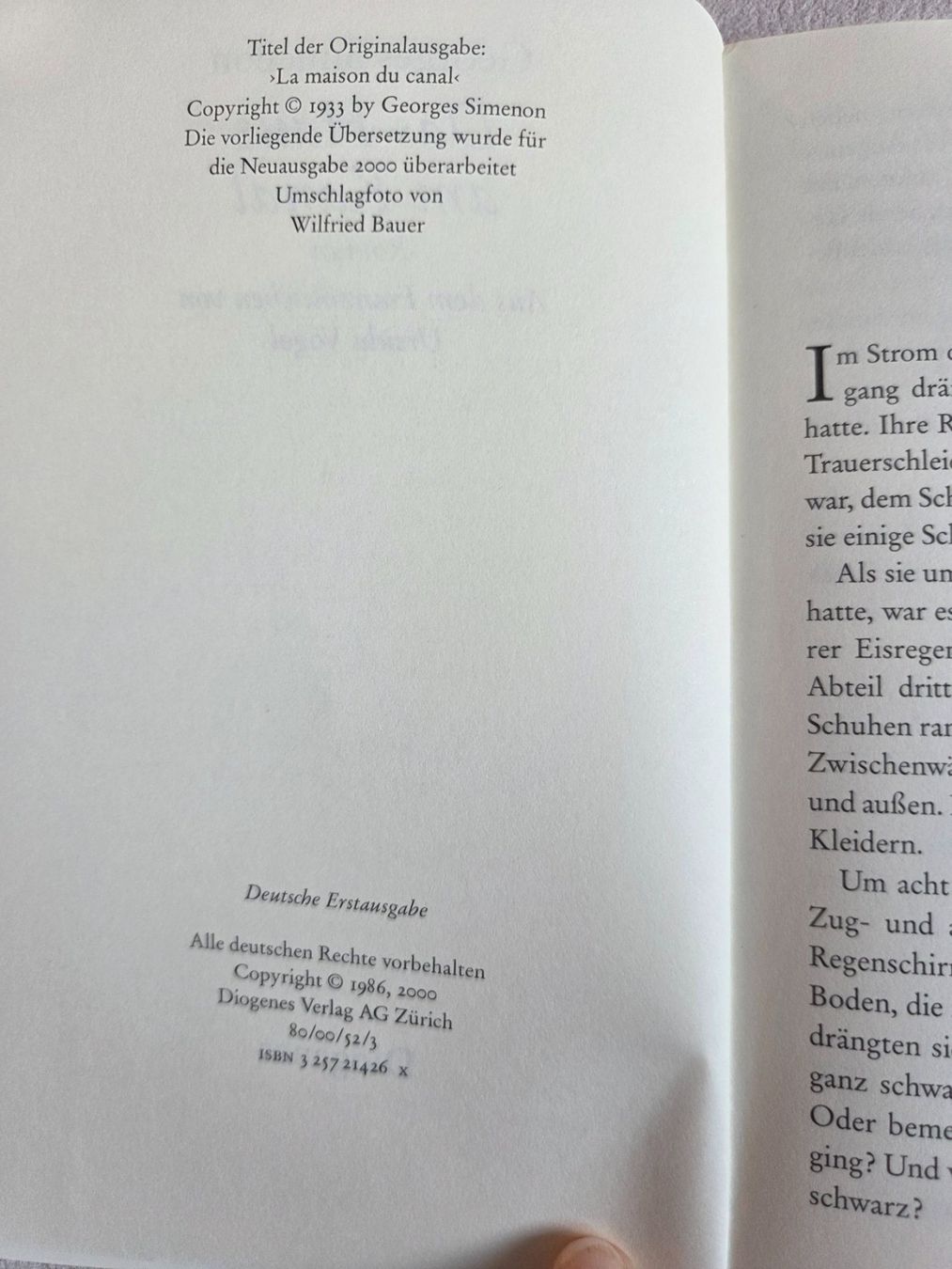 Libri: Georges Simenon - Das Haus am Kanal – Usato da Bergdietikon venduto da Tanne_10 3