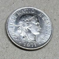 Abart 5 Rappen Schweiz 1971 massiver Stempelriss