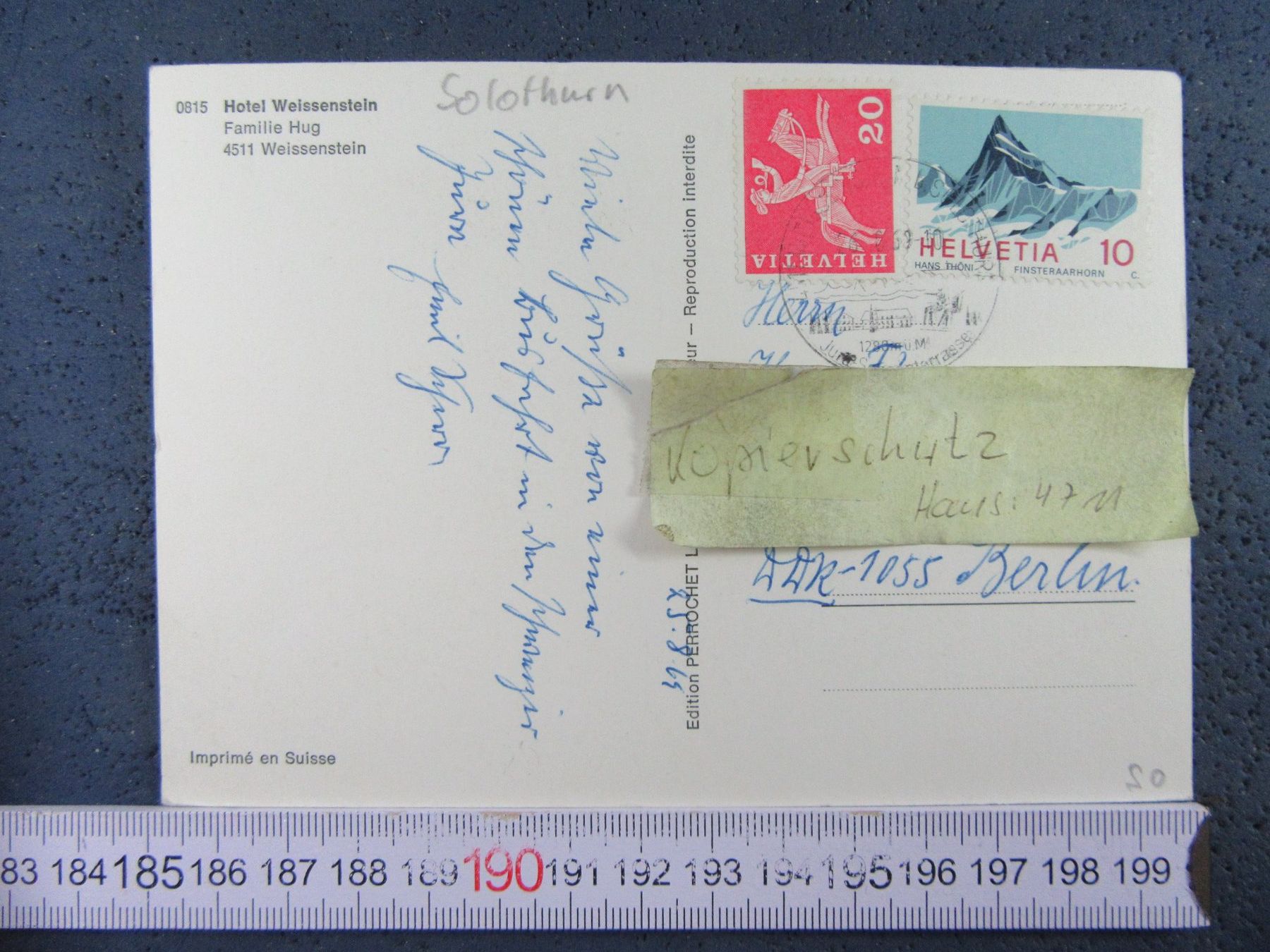 Cartoline postali: WEISSENSTEIN HOTEL HUG SO AK 1969 LUFTBILD – Usato da Ettingen venduto da Hausi4711 1