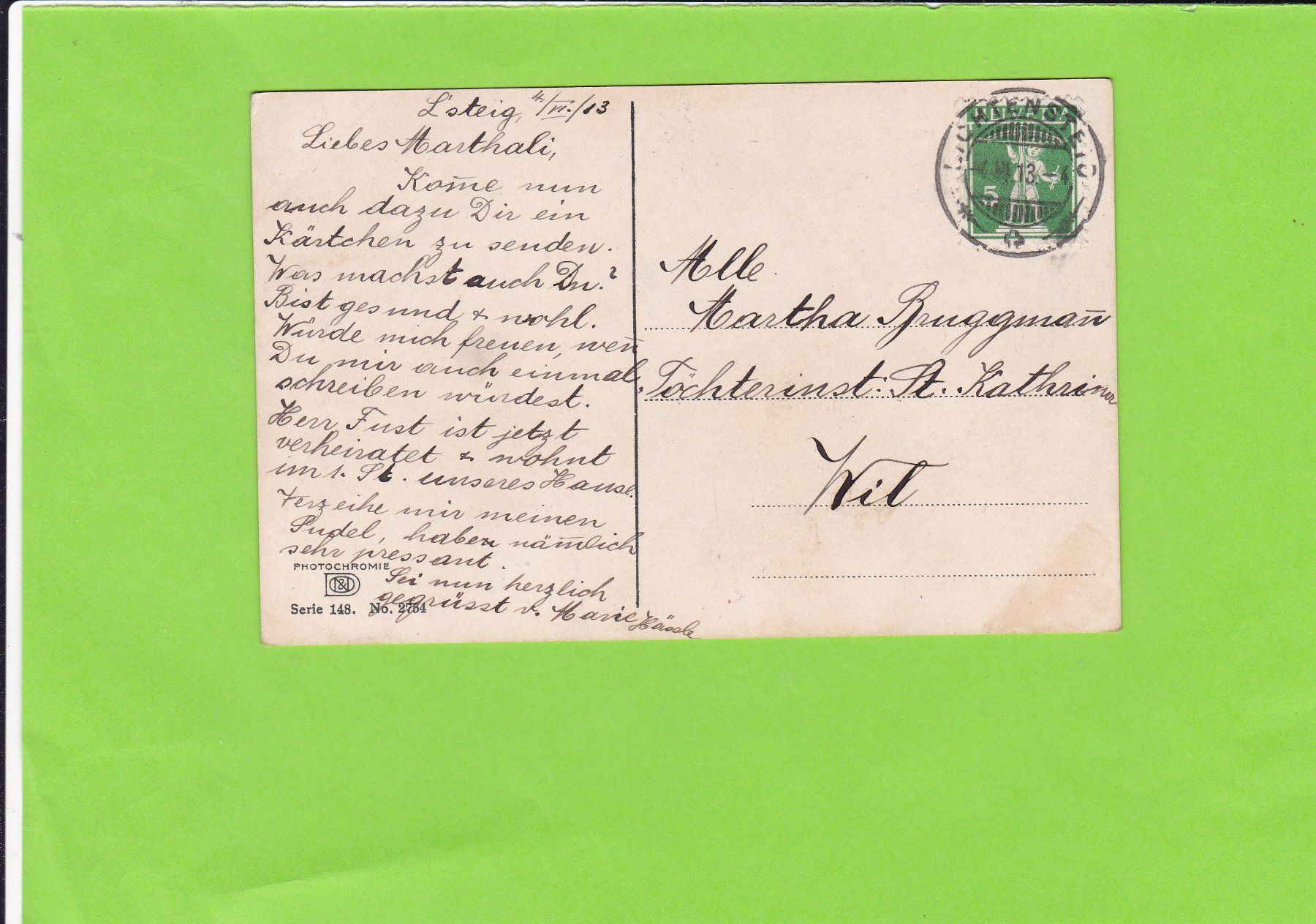 Cartoline postali: ab Lichtensteig SG--1913 – Usato da St. Peterzell venduto da neckertal 1