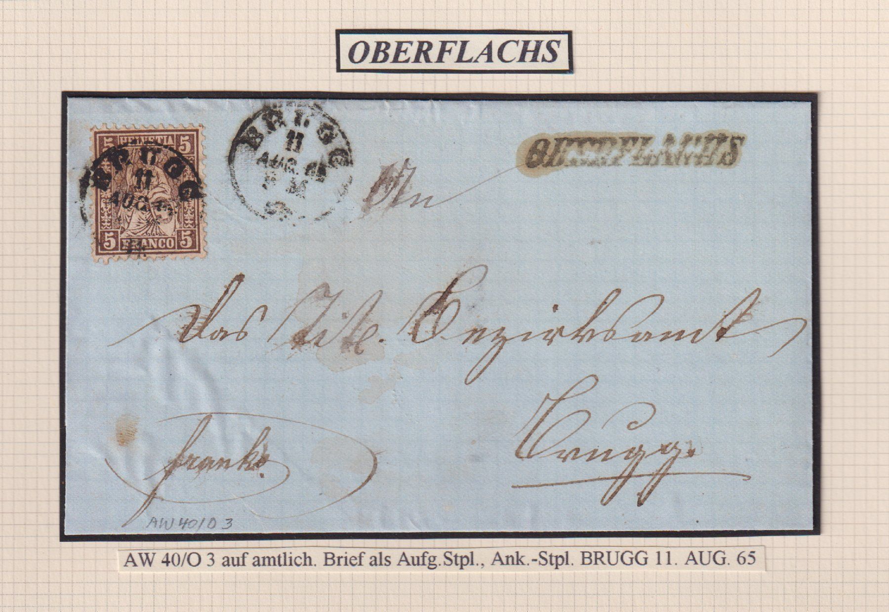 Alle Briefmarken: OBERFLACHS !! Sehr selten !! – Gebraucht aus Bibern SH von Heinibuehrer