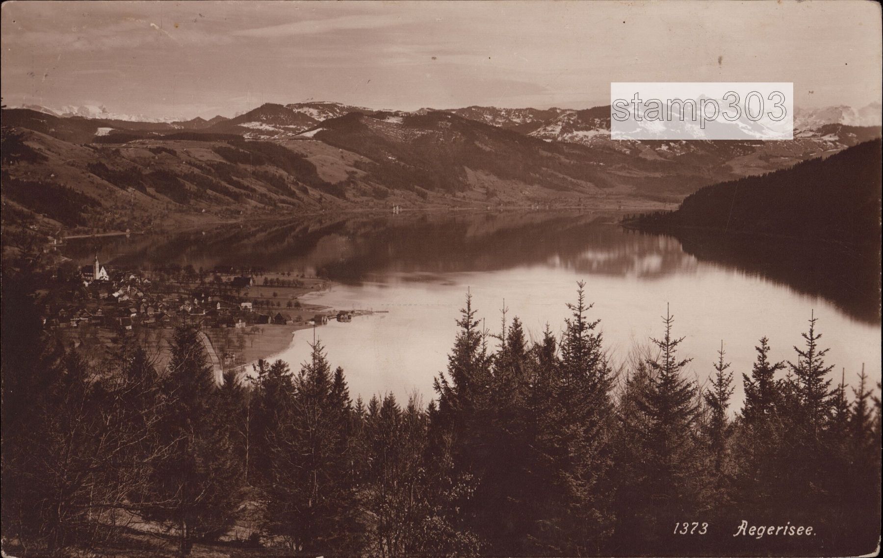 Cartoline postali: 1922 AK Aegerisee – Usato da Eggersriet venduto da stamp303