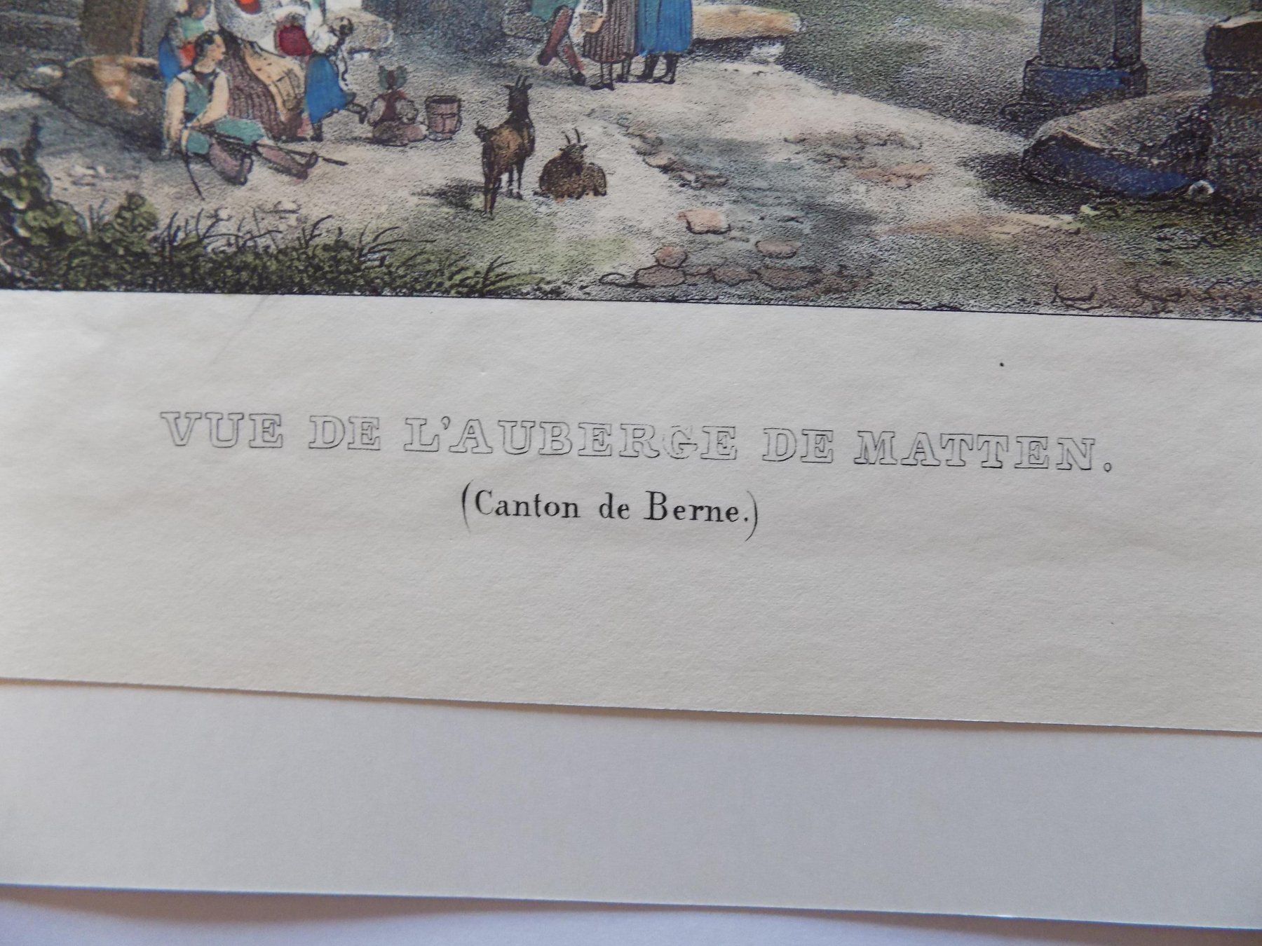 Gravures: Matten bei Interlaken koloriert – D'occasion à Risch par Antikfee 3