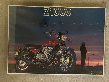 Kawasaki Z1000 Plakat von 1977