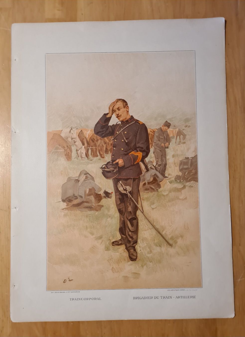 Grafica & Litografie: Alte  Militär-Lithographie, von 1894 > Traincorporal – Usato da Obermumpf venduto da oiskypoisky