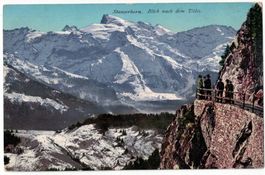 Stanserhorn, Hotel-Stempel, Blick nach Titlis, gelaufen 1910