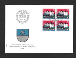 FDC Pro Patria Viererblock 1976