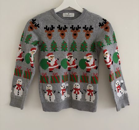 Weihnachtspullover H&M, Gr. 122/128 (passt gut bis 140 cm)