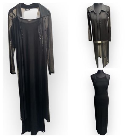 SET: Elegantes Abendkleid mit Tüll Mantel