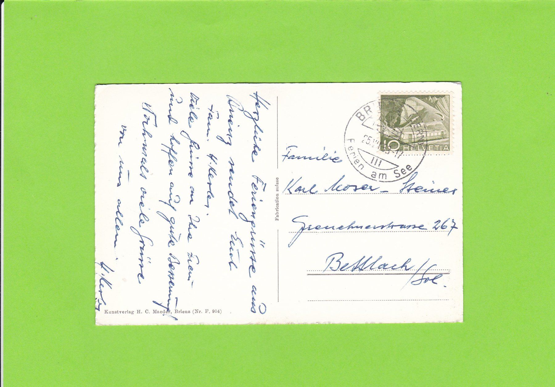 Cartoline postali: Brienz – Usato da St. Peterzell venduto da neckertal 1