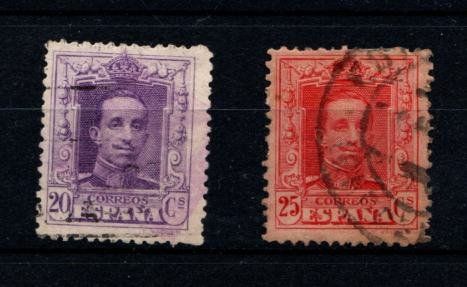 Tutti i francobolli: 2 timbres Espagne Alphonse XIII - 1922 - obl. – Usato da Blonay venduto da Leglaude_01
