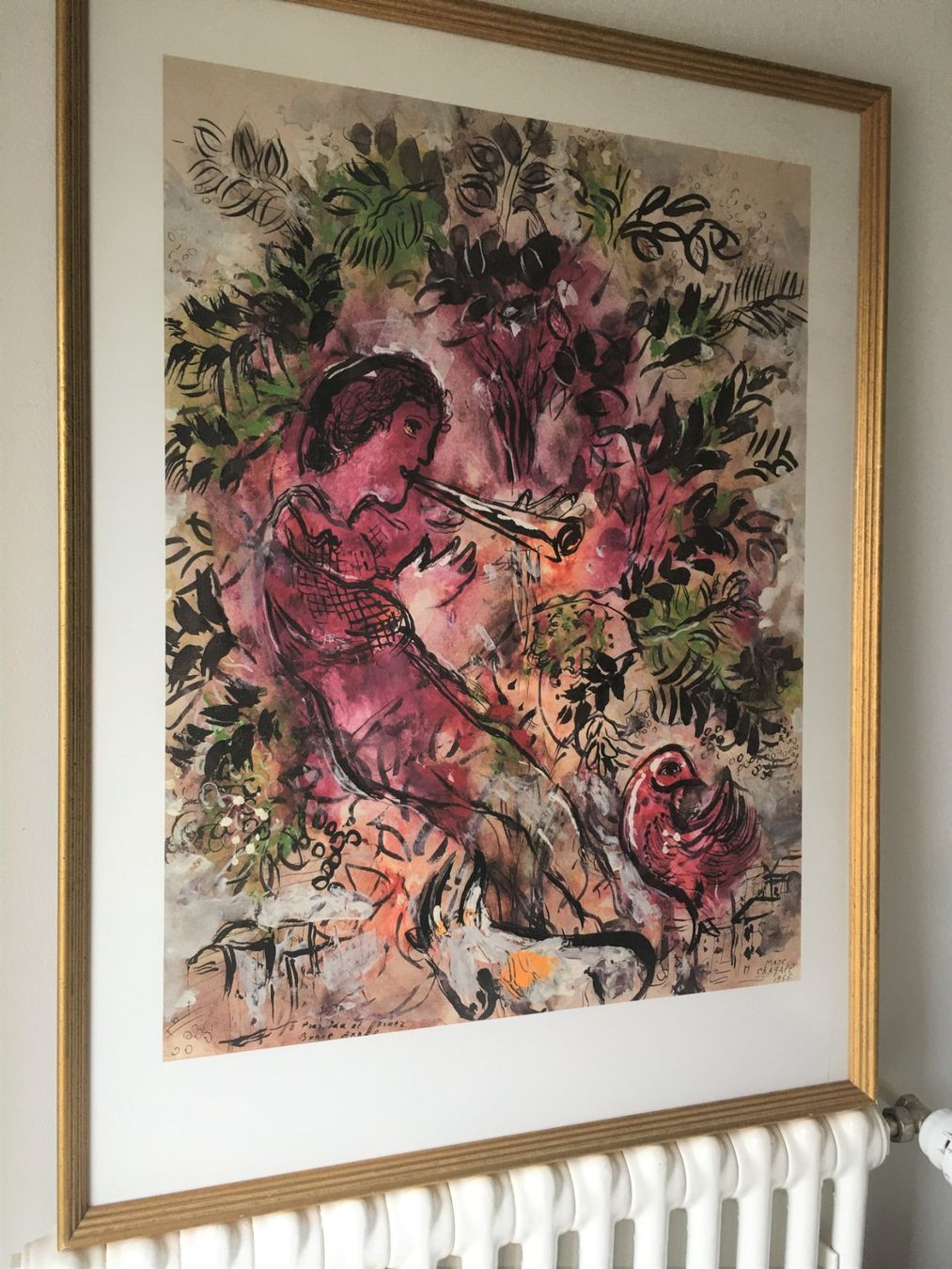 Foto & Immagini: MARC CHAGALL  mit Flöute1955  Top Poster  gerahmt – Usato da Zürich venduto da Nofelet31 6