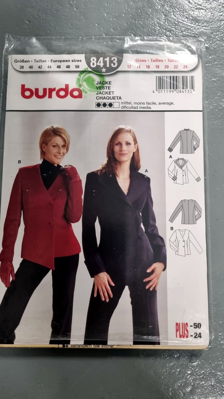 Cartamodelli: Burda Schnittmuster Nr. 8413 Jacke Gr. 38 - 50 – Usato da Effretikon venduto da lenalisa63
