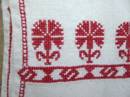 Couverture Nappe brodée à la main antique antike Decke