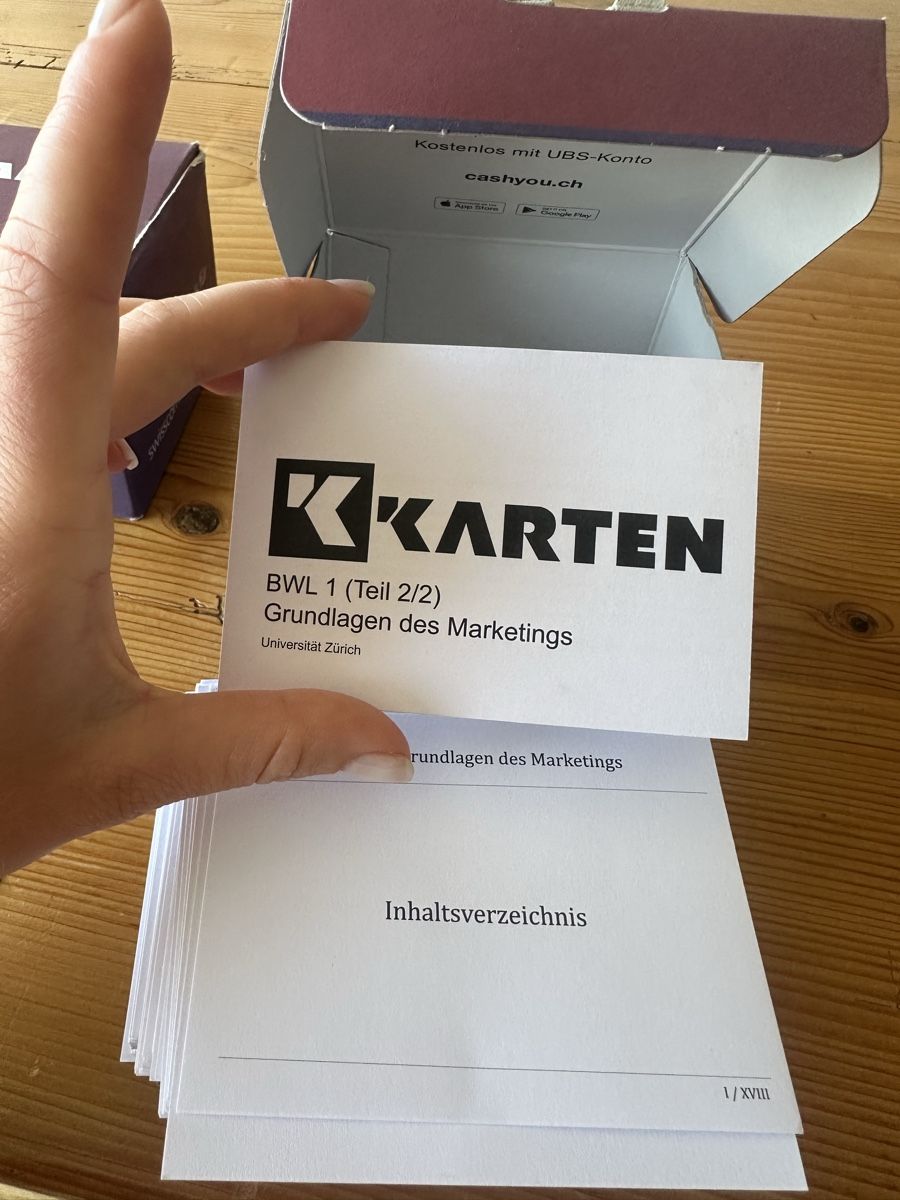 Libri: BWL 1 Karteikarten UZH  – Usato da Volketswil venduto da Mira-Laura 1