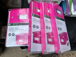 4 Stk. Leitz Ablageboxen in pink