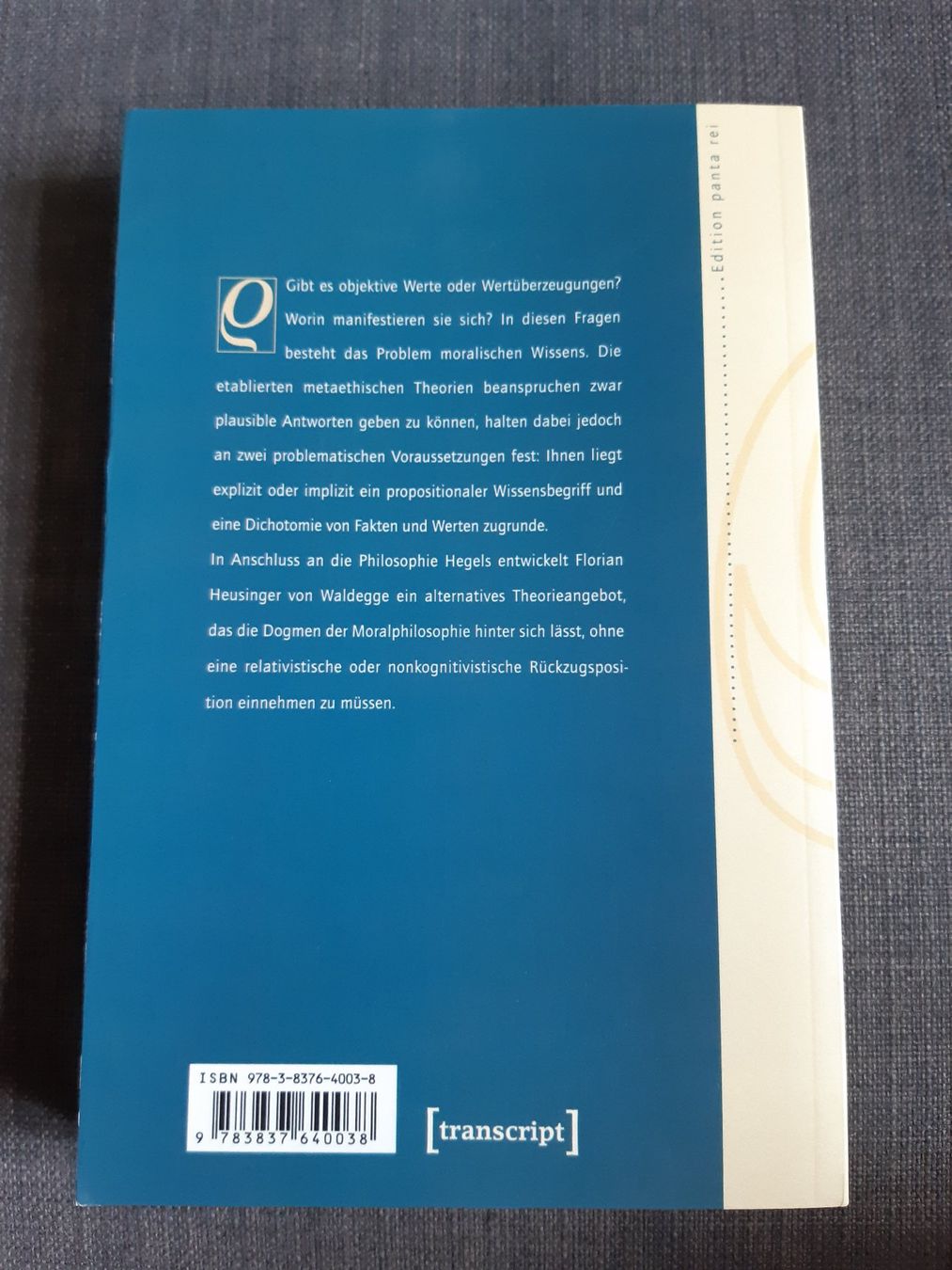 Libri: Das Problem moralischen Wissens - Ethischer Relationalismus – Nuovo (secondo la descrizione) da Basel venduto da odradek 1